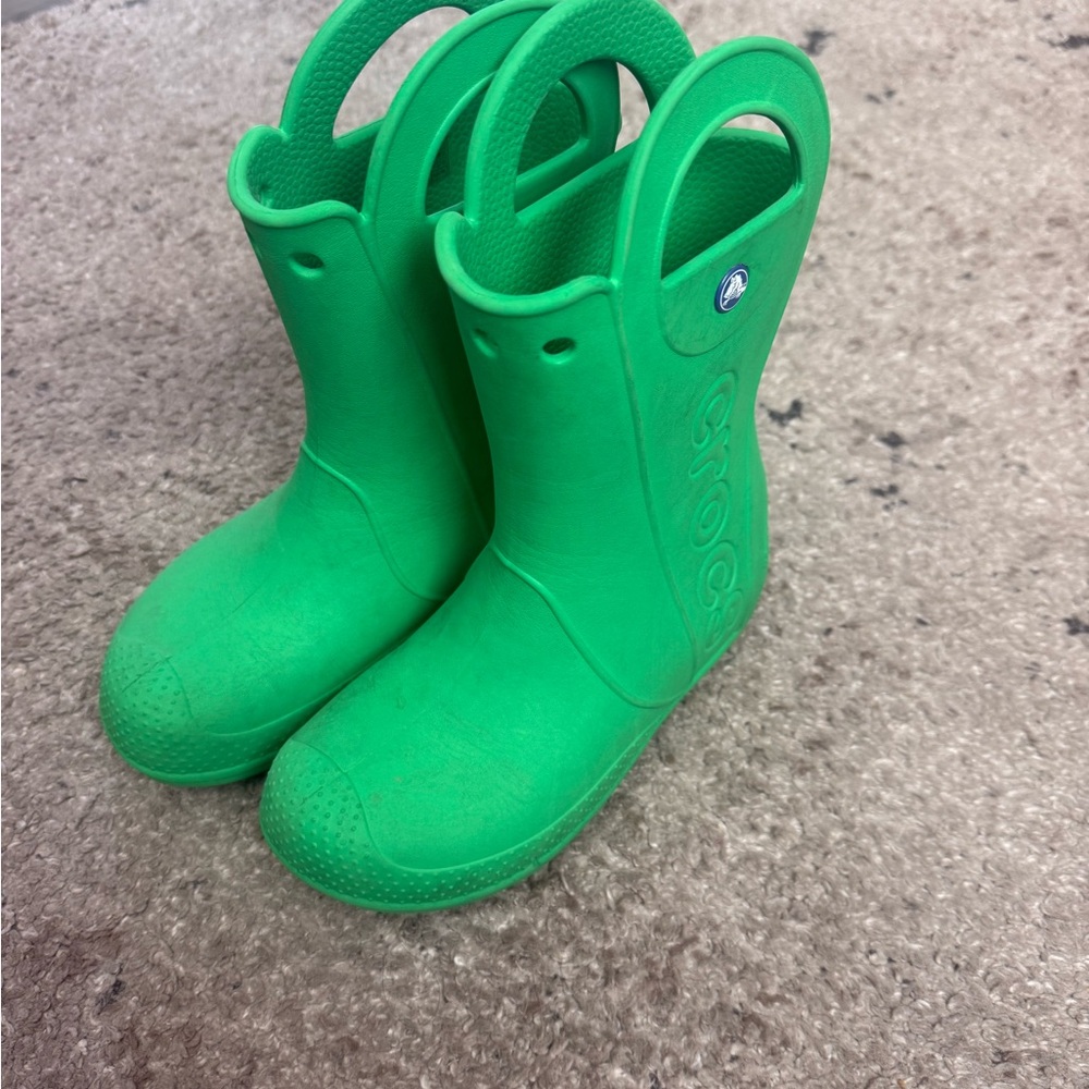 Crocs Kids Green Rain Boots